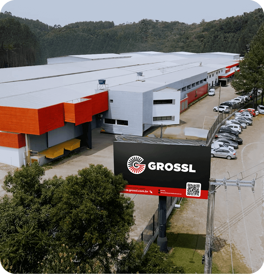 Perspectiva aérea de la fábrica Grossl